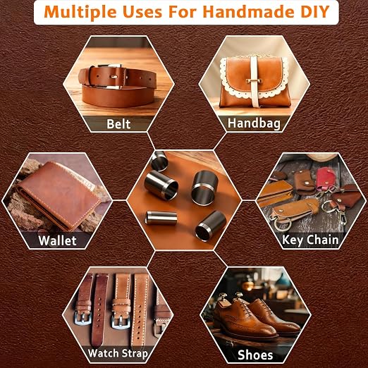 Leather Circle Cutter Tool Set, 34 Pieces Circle Punch Tools 1-25mm 30 35 40 45 - Image 9