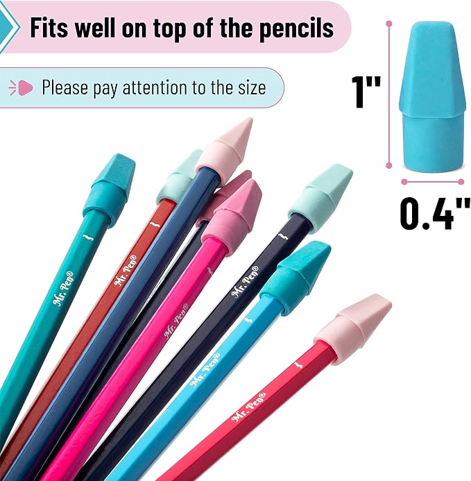 Mr. Pen- Pencil Erasers Toppers, 1000 Pack, Latex Free, No Smudge | Mr Pen - Image 3