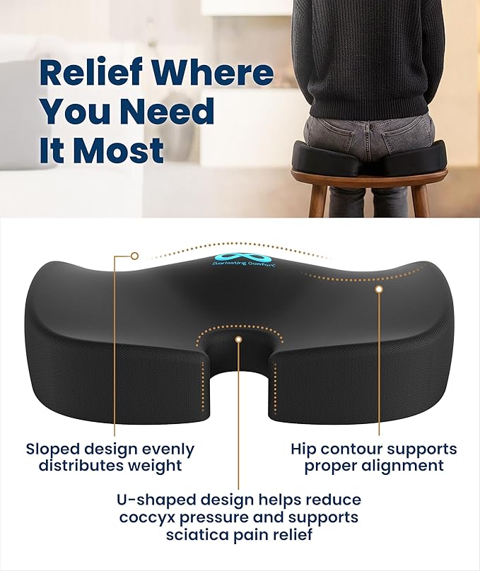Everlasting Comfort Doctor Recommended Memory Foam Seat Cushion - Image 3