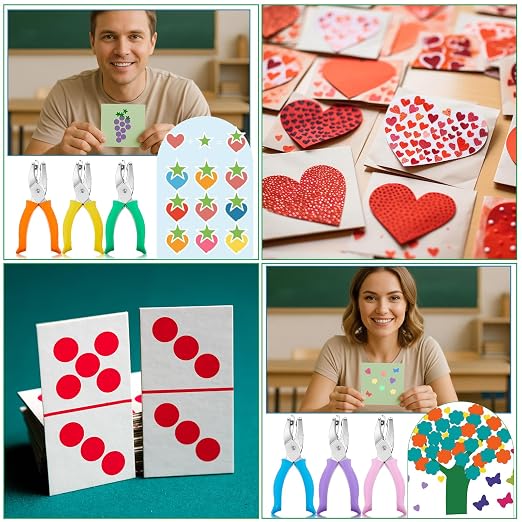 Lothee 6 Pcs Hole Punch Shapes Single Hole Paper Punchers - Image 5