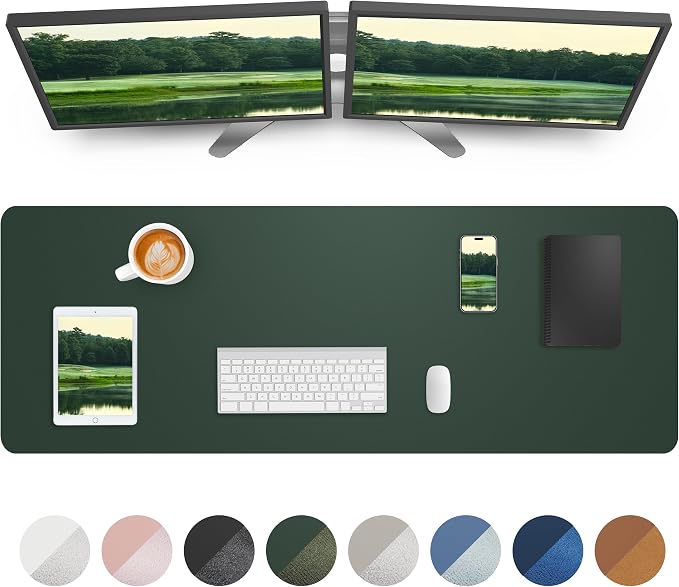 AFIING Leather Desk Pad Protector, Mouse Pad, Office Desk Mat, Non-Slip PU by AFIING