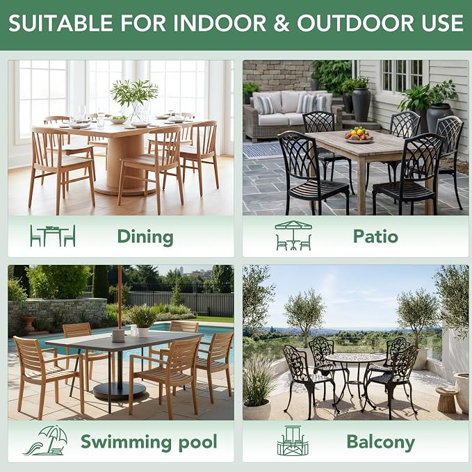 Outdoor Chair Cushions Set of 2: Waterproof & Fade Resistant Patio Furniture - Image 7