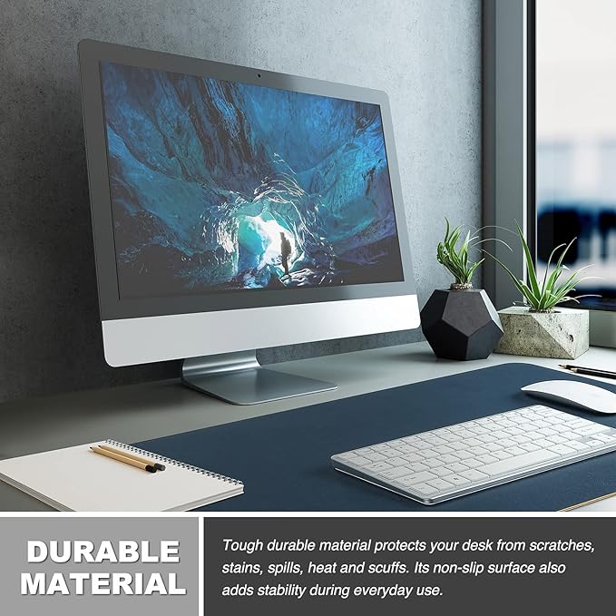 K KNODEL Large Office Leather Desk Mat, Mouse and Keyboard Pad, Computer and - Image 5