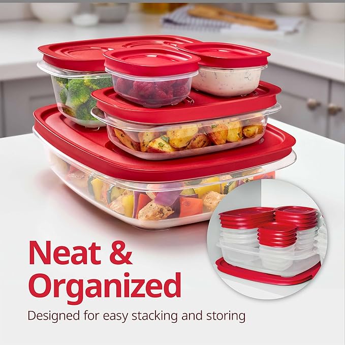 Rubbermaid EasyStore Large Containers, 18-Piece Set, Food Storage Containers - Image 2