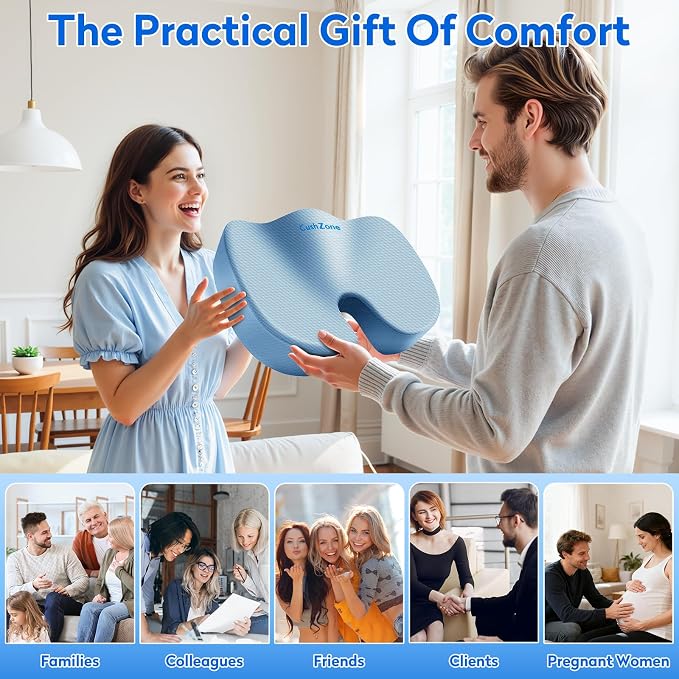 CushZone Seat Cushion, Office Chair Cushions, Car Seat Cushion, Non-Slip - Image 7