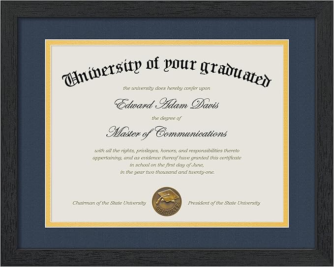 upsimples 11x14 Diploma Frame Certificate Degree Document Frame by upsimples