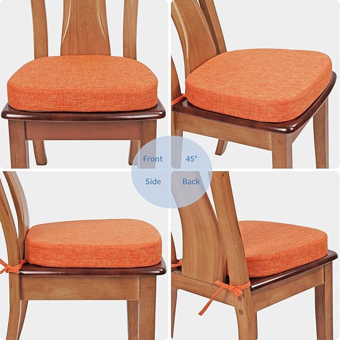 BUYUE Thickened 2.5" Dining Chair Cushions Set of 6, U-Shape High Density Foam - Image 4