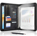 Leathario Portfolio Binder, Includes 10 Sheet Protectors and a Pen, 13 Inch by Leathario