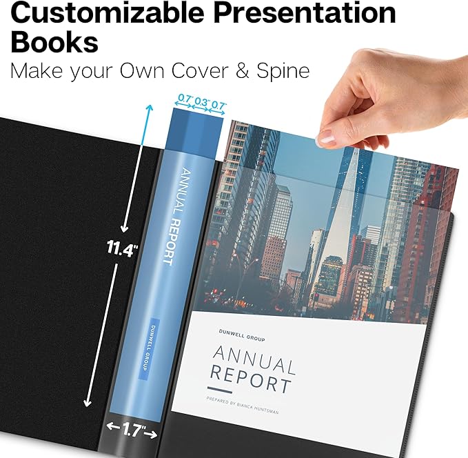 Dunwell Presentation Binder 12-Pocket, Displays 24 Pages, 8.5x11 Portfolio - Image 3