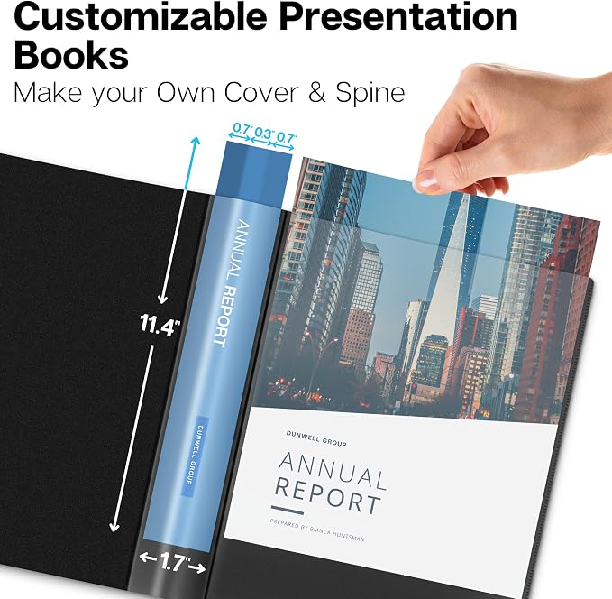 Dunwell Presentation Binder 12-Pocket, Displays 24 Pages, 8.5x11 Portfolio - Image 2