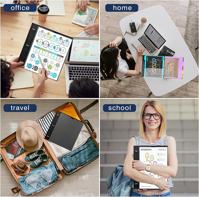 INFUN 1 Inch Telescoping Project Organizer Binder-2PCS, 13 Pocket, Customizable - Image 7