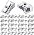 Fumete 96 Pcs Metal Mini Pencil Sharpeners Bulk Handheld Metal Pencil by Fumete