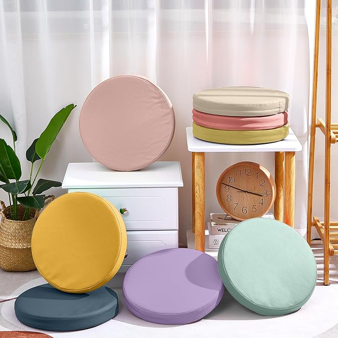 Juexica 8 Pcs Extra Thick Flexible Seating Floor Cushions Assorted Colored - Image 4