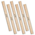 Rulers 6 Pack - Rulers 12 Inch, Wood Ruler by EXTRIC