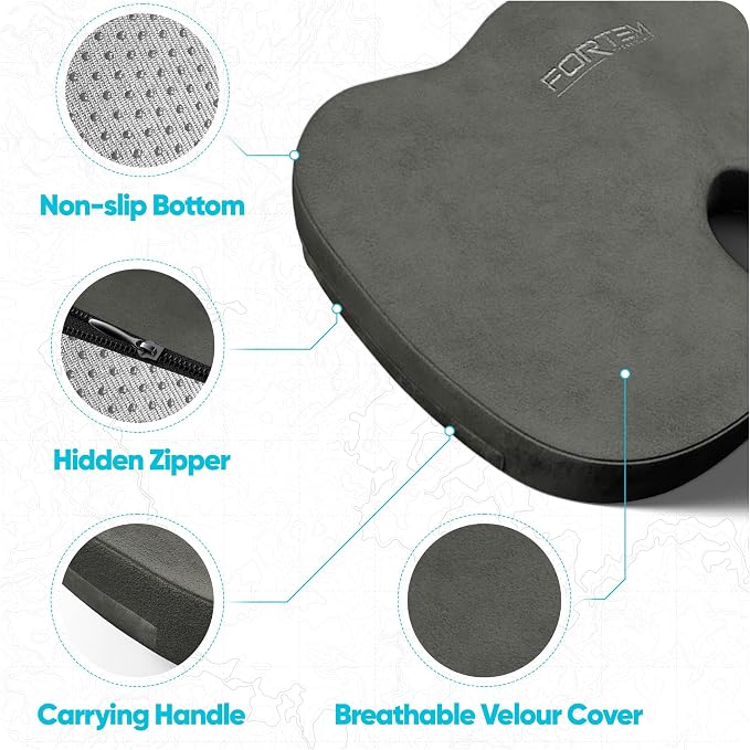 FORTEM Seat Cushion, Office Chair Cushion, Memory Foam Car Seat Cushions - Image 5