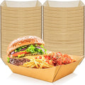 100 Pack 4LB Paper Food Boat Trays Disposable Paper Boat Containers, Heavy Duty by MotBach