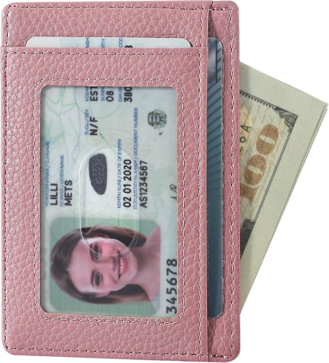 Travelambo Front Pocket Minimalist Leather Slim Wallet RFID Blocking Medium Size - Image 2