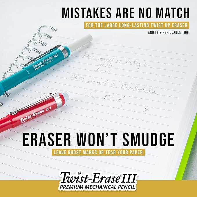Pentel Twist-Erase III Mechanical Pencil, Bold Line - Image 5