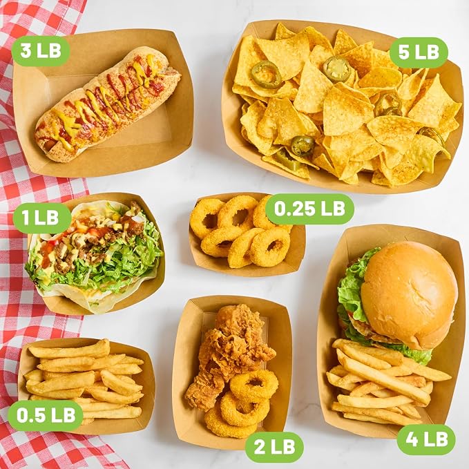 ZORRITA Mini Paper Food Trays, 1/4 Lb, 200 Pack, Disposable | Small, Serving - Image 6