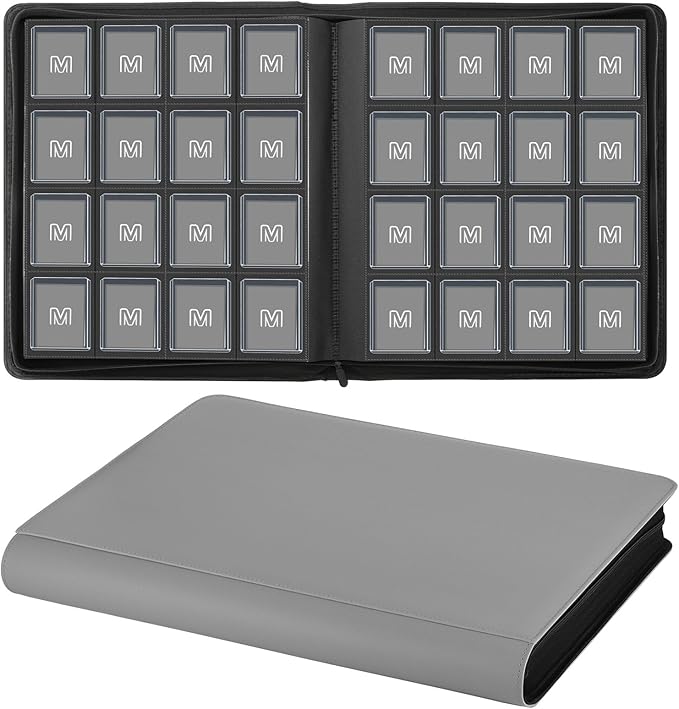 16 Pocket Toploader Binder, Holds 640 Top Loaders, Top Loader Binder by MOSLA