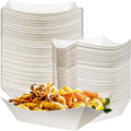 100 Pack 2lb Kraft Paper Food Trays, Waterproof Heavy-Duty Paper Food Boats by MotBach