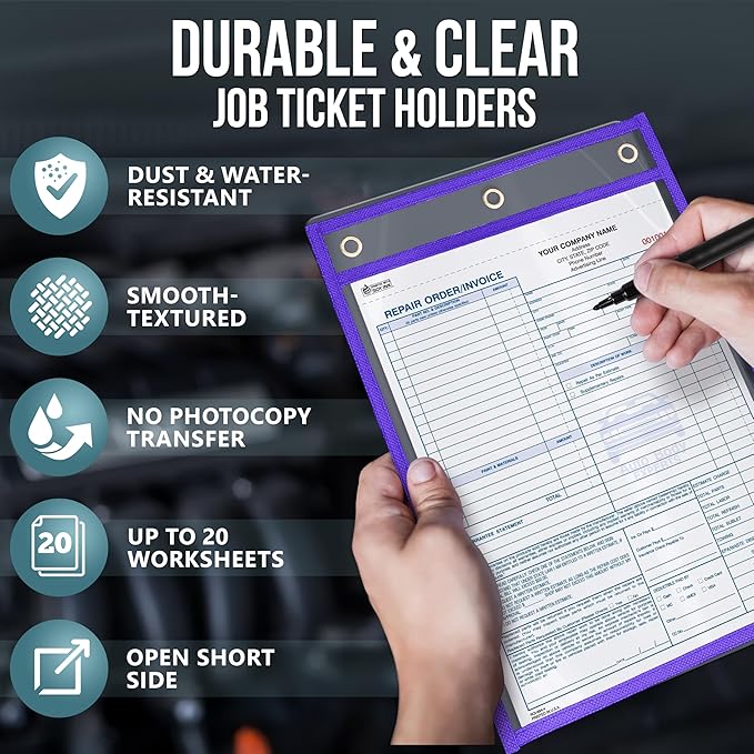 35 Pack Job Ticket Holders 9x12 inch - Image 3