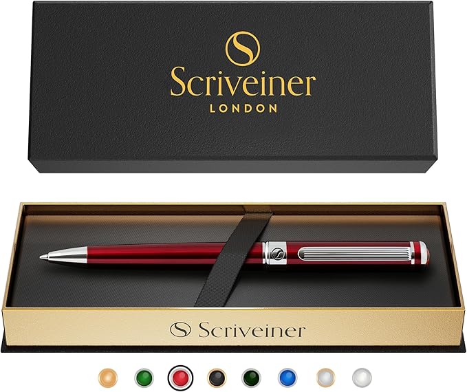 Scriveiner Deep Crimson Ballpoint Pen by Scriveiner