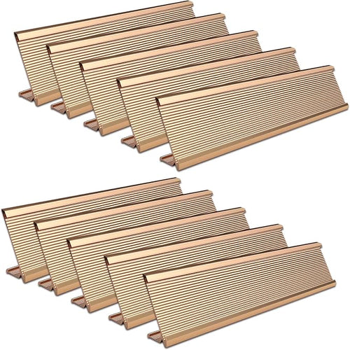 10 Pack 2" x 10" Aluminum Desk Name Plate Holder, Office Name Plate Holder by Unknown