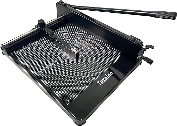 TEXALAN Heavy Duty Guillotine Paper Cutter Black 400 Sheets Stack Paper Trimmer - Image 4