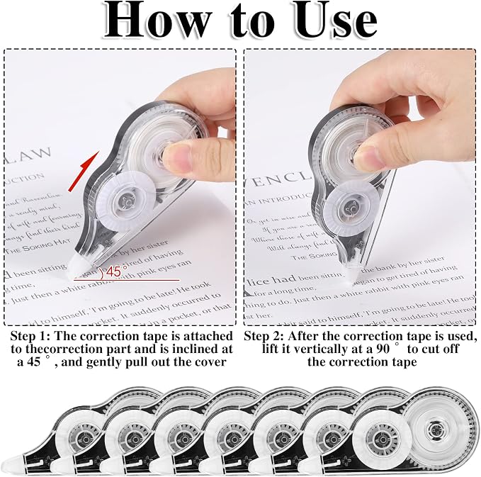 BESARME 12 Pack Correction Tape, 39 ft Each, 0.2 in Width | Instant-dry tape - Image 3