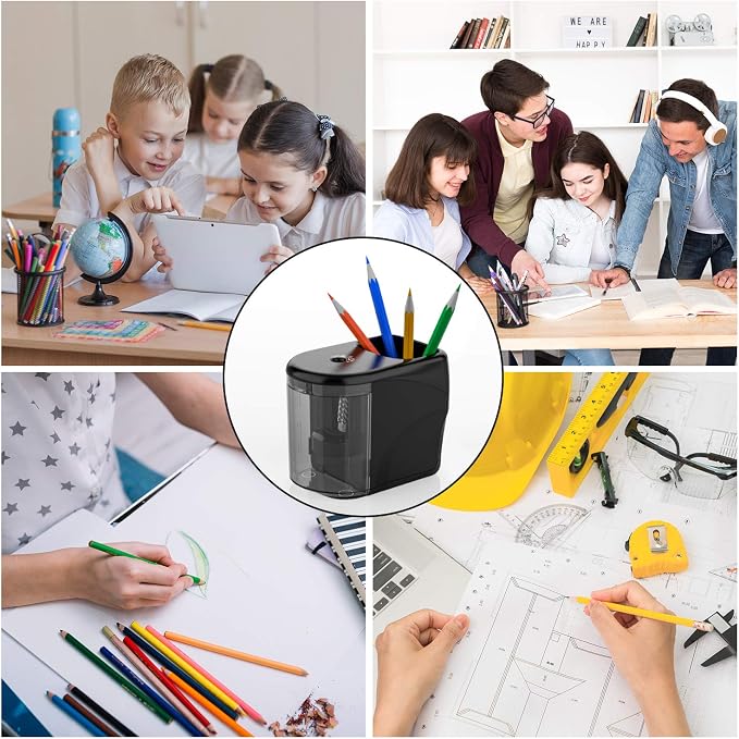 Electric Pencil Sharpener Heavy-Duty Helical Blade Sharpener - Image 6