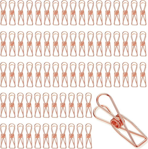 100 Pcs Paper Clips Metal Wire Hollow Out Clothespins Multi Purpose Utility by Sabary