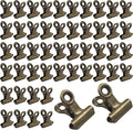 50 Pack Antique Bronze Bulldog Clips - 22mm Small Metal Paper Clips Clamps by Unknown