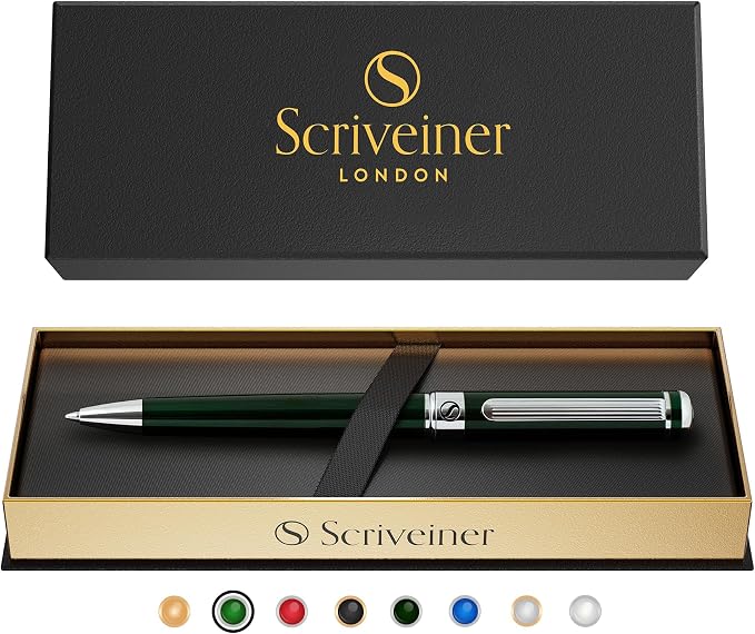 Scriveiner Green Ballpoint Pen by Scriveiner