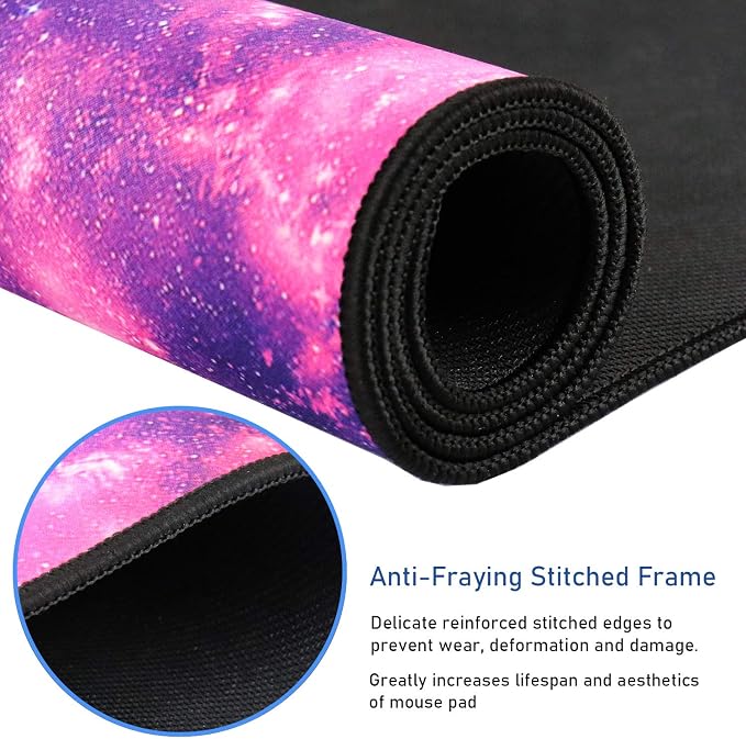 Gaming Mouse Pad, 31.5x15.7x0.12 inch Waterproof Computer Keyboard Mouse Mat - Image 2