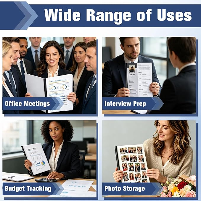 Report Covers with Sliding Bar 15 Packs Clear Report Covers Presentation Folders - Image 7
