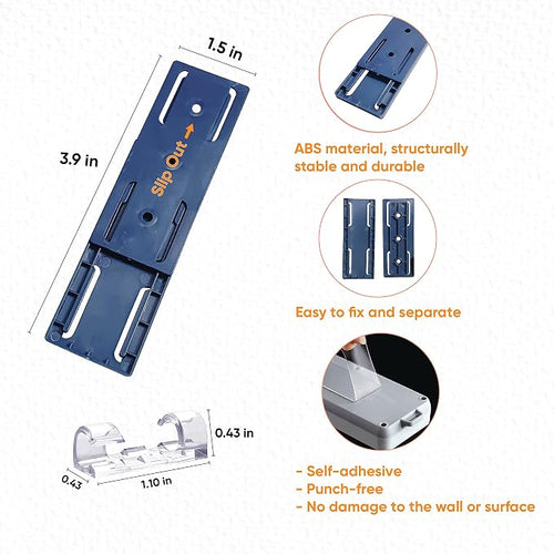 10-Pack Adhesive Punch-Free Socket Holder, Self Adhesive Desktop Socket Fixer - Image 2