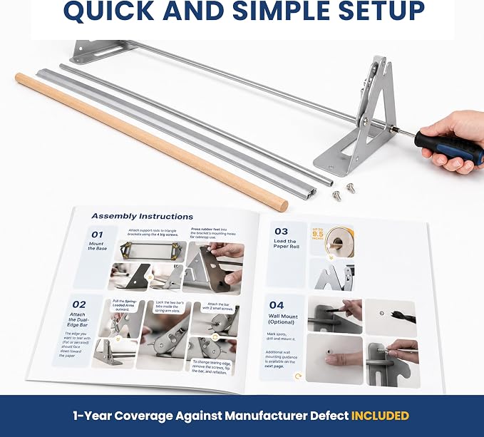 DIY Crew 36 Inch Paper Roll Dispenser and Cutter - Image 8