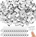 Jetec 200 Pack 1in/25mm White Metal Binder Clips Bulk Medium Reusable Fold Back by Jetec