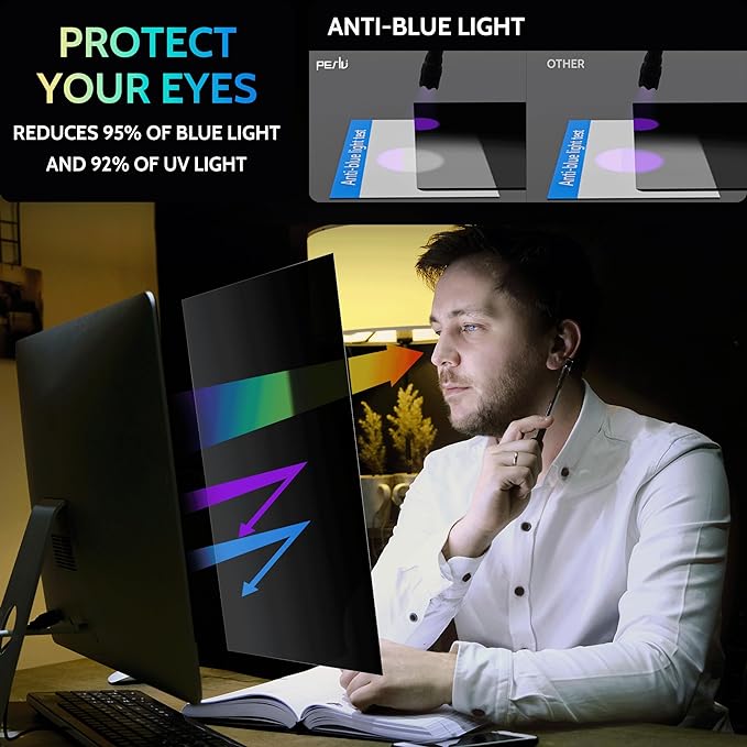 34 Inch Privacy Screen for Computer Curved Monitor 21:9 Aspect Ratio, Eye - Image 5