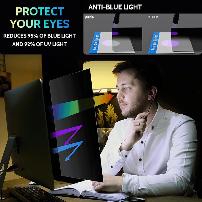 Peslv 24 Inch Privacy Screen for Computer Monitor 16:9 Aspect Ratio, Eye - Image 6