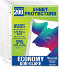 Samsill 200 Pack Sheet Protectors, 8.5x11 Inch Page Protectors by Samsill