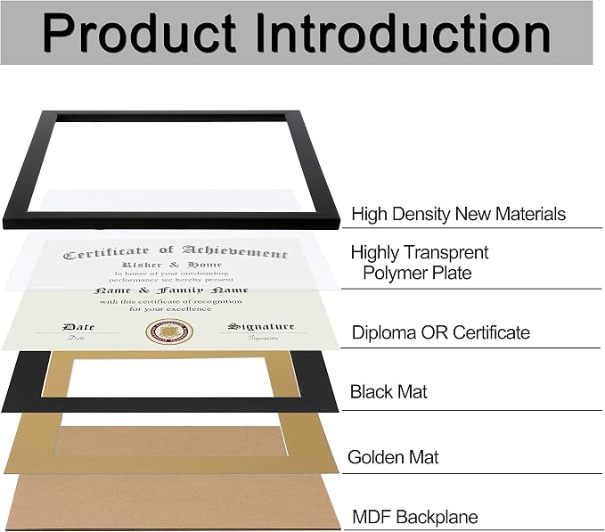ELSKER&HOME 8.5x11 Certificate Frame Black - Image 6