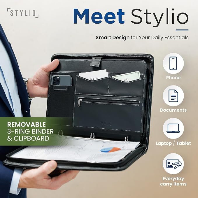 STYLIO Zipper Portfolio Binder - Image 2