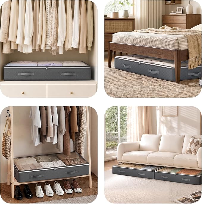 Budding Joy 90L Under Bed Storage Containers, Closet Organizers and Storage Bins - Image 8