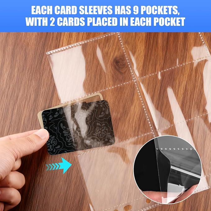 115 Pack 9 Pocket Card Sleeves Binder Sheets, Trading Card Sleeves - Image 3