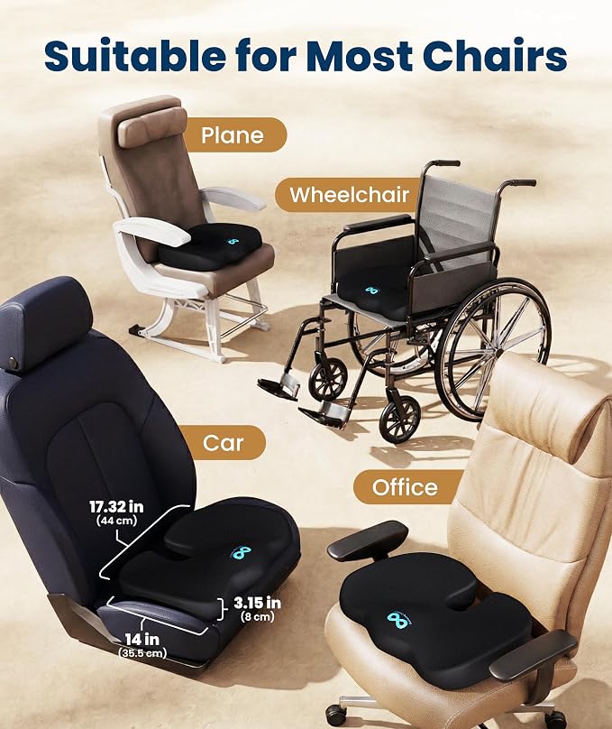 Everlasting Comfort Doctor Recommended Memory Foam Seat Cushion - Image 6