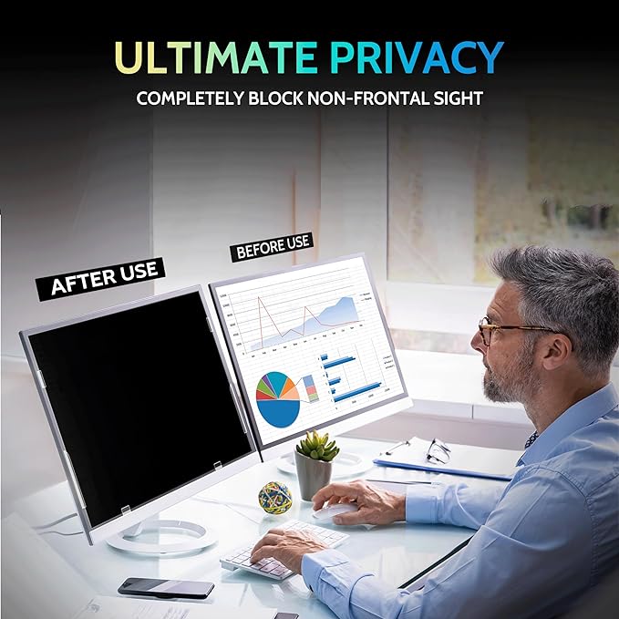 Peslv 22 Inch Privacy Screen for Computer Monitor 16:10 Aspect Ratio, Eye - Image 3