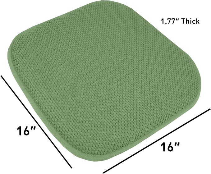 Sweet Home Collection Cushion Memory Foam Chair Pads Honeycomb Nonslip Back - Image 4