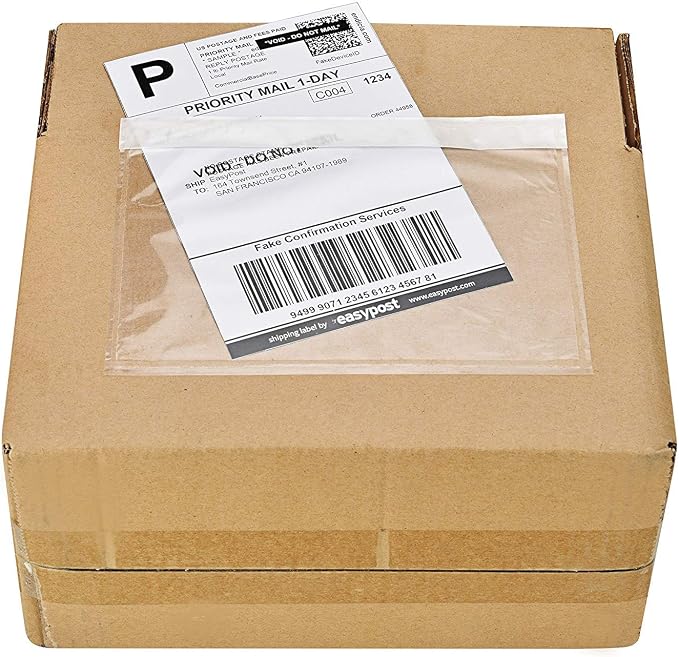 9527 Product 6" x 9" Clear Adhesive Top Loading Packing List Clear Shipping by 9527+Product